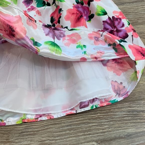 Cherokee Girls Size 7 Special Occasion Dress Floral Wedding Easter Party Holiday - Picture 4 of 5